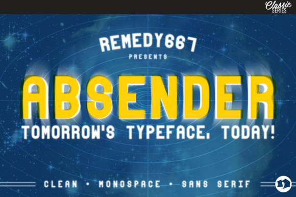 Absender: A Retro Space-Age Font for Crafters