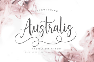 Australis Handwritten Font for Crafts and Commercial Products