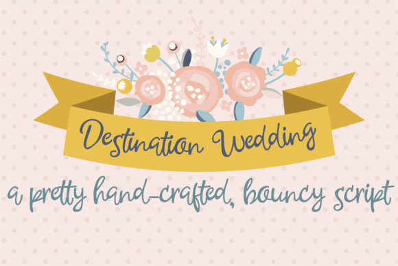 Destination Wedding: A Charming Cursive Font for Editors