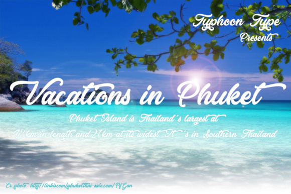 Discover Vacations in Phuket: A Bold Script Font for Elegant Branding
