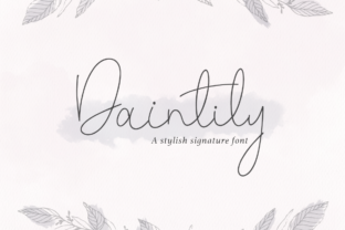 Elevate Your Craft with Daintily: A Feminine Script Font